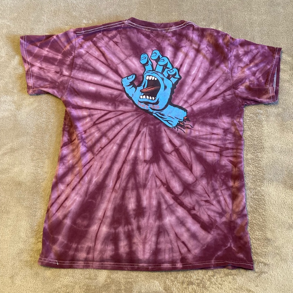 Santa Cruz skateboards screaming hand Jim Phillips tee tie-dye LIMITED EDITION!!